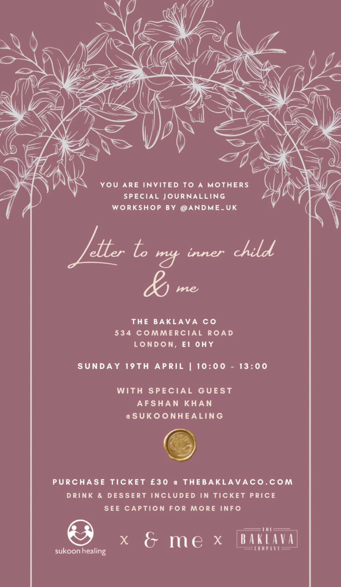 Event - letter to my inner child and me